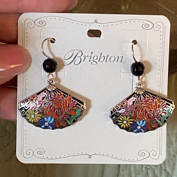NWT, BRIGHTON “Kyoto In Bloom” Fan Earrings - Picture 5 of 7